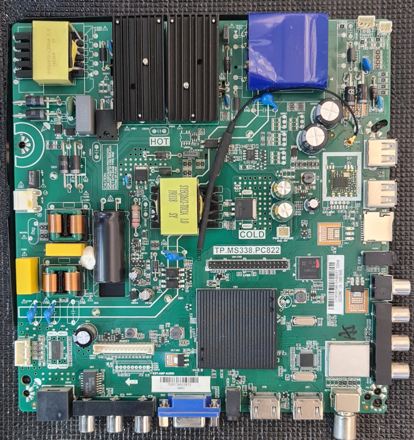 برد مین تلویزیون های پاناسونیک .سامسونگ.الجی چینی با پارت نامبر TP.MS338.PC822