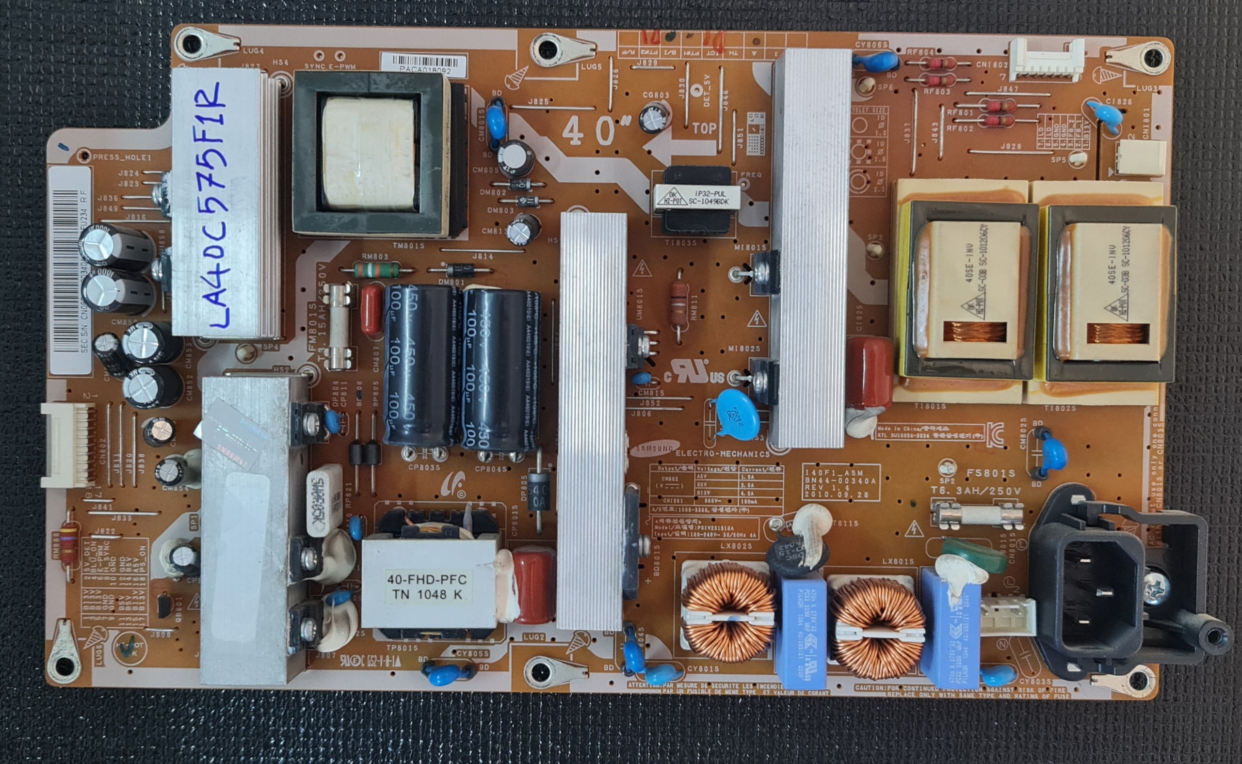 برد تغذیه تلویزیون سامسونگ مدل LA40C575F1R