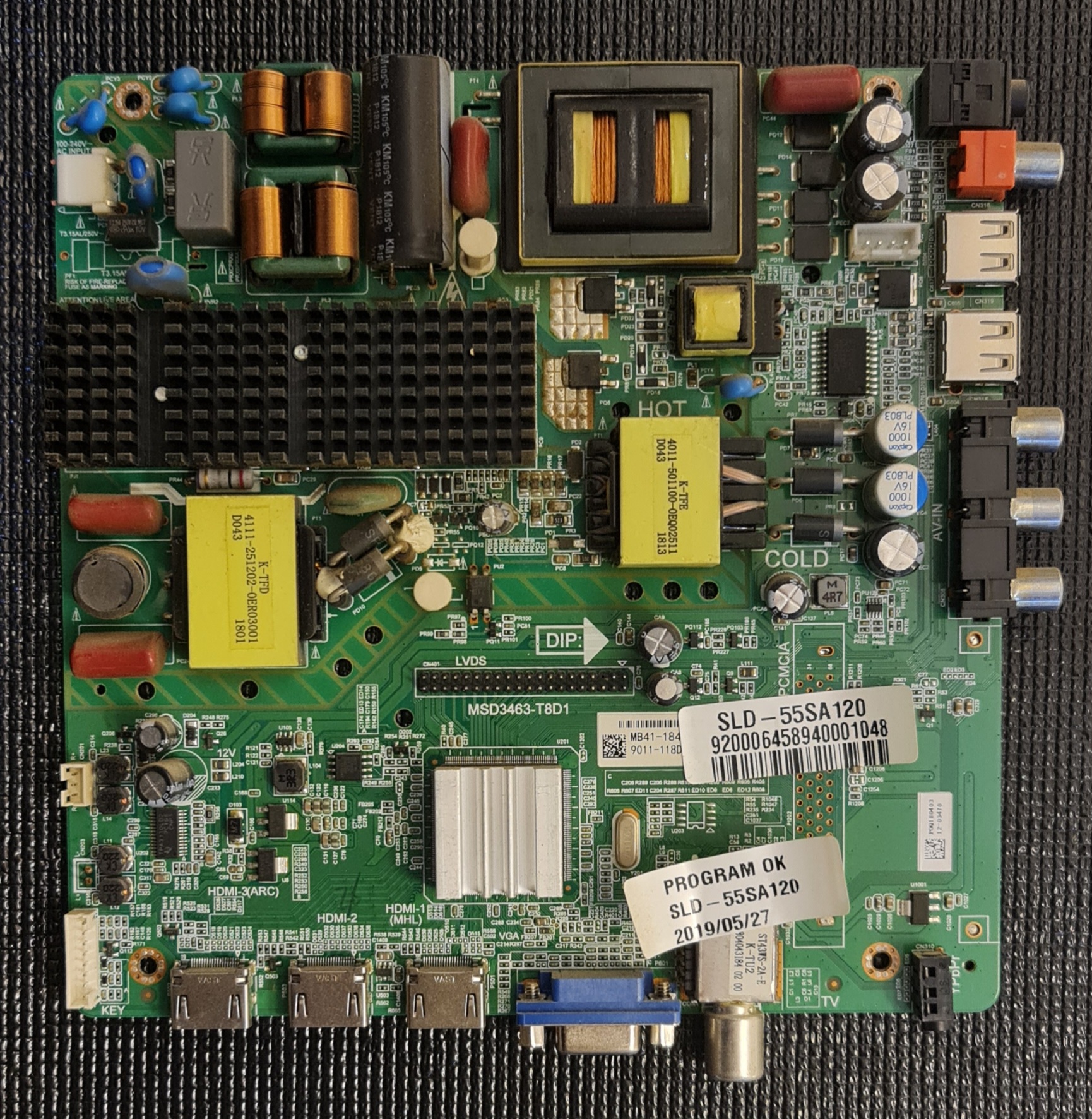 برد مین تلویزیون اسنوا مدل SLD-55SA120